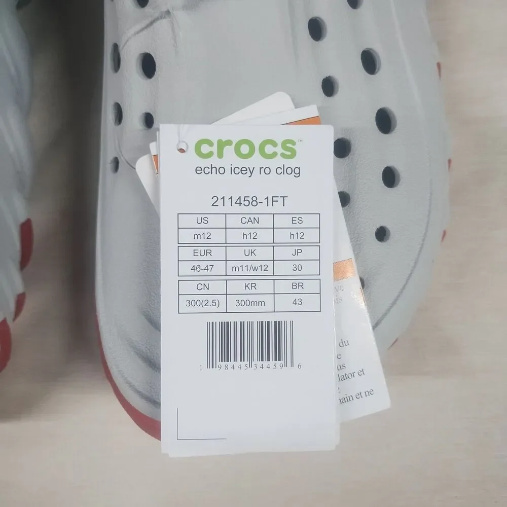 Crocs Icey Ro Clog 211458  Atmosphere Men's Size 12 Runs Larger At 12.5 NEW